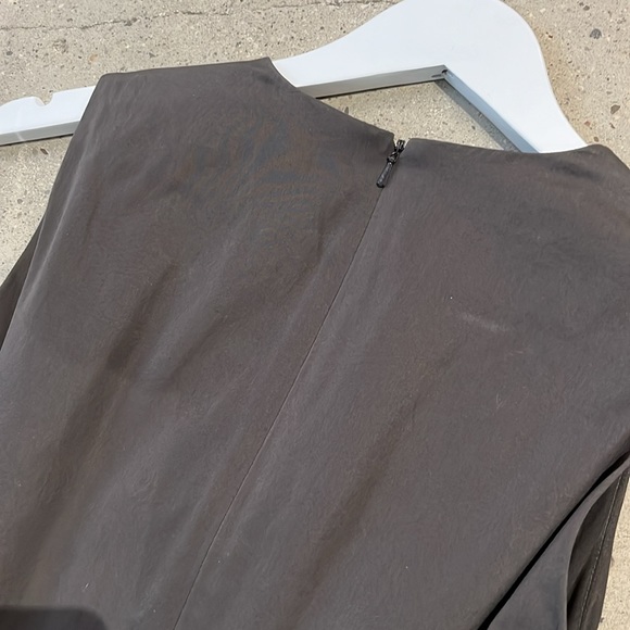 Max Mara SS/17 Dattero Dark Brown Belted Cotton Dress - Picture 5 of 10